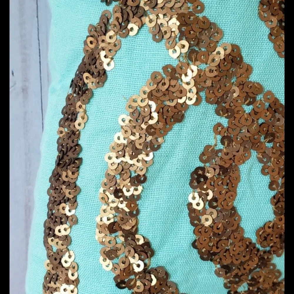 NWT Decorative Sequin Rectangular Throw Pillow